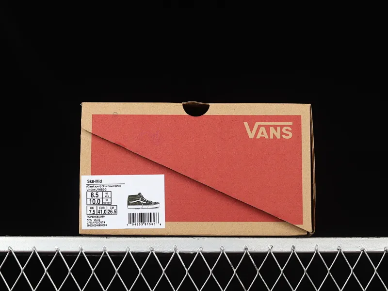All categories Vans Vans series Vans Mid Vans China Vans Sk-8 Mid Reissue military green suede mid-top casual skateboard shoes VN0A4UWIB3G